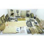 Seventeen WWI German photographs and twenty-two postcards
