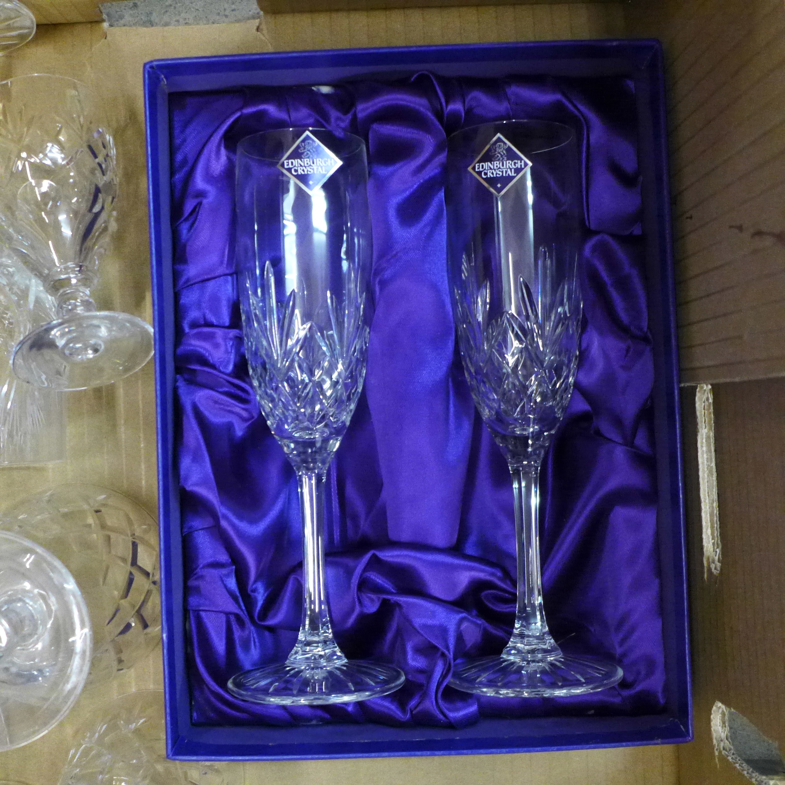 A collection of Edinburgh and Royal Doulton crystal and cased flatware - Image 2 of 2