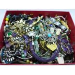 A box of costume jewellery