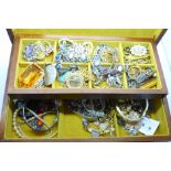 A box of costume jewellery