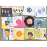 Thirty-two 1960's 7" vinyl singles, pop music including The Beatles