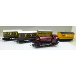 A Hornby OO gauge model railway locomotive, Stewarts & Lloyds, Corby and four carriages