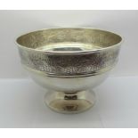 A silver bowl, by Walker & Hall, Sheffield 1950, 561g, diameter 20cm