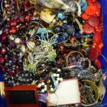 A box of costume jewellery