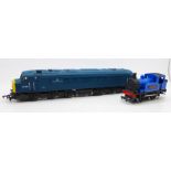 Tri-ang Hornby R.355B blue 'Nellie' loco and 'The Manchester Regiment' loco