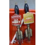 Two beer pumps **PLEASE NOTE THIS LOT IS NOT ELIGIBLE FOR POSTING AND PACKING**