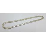 A silver necklace, 50g, 45cm