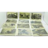 Twelve unused German WWII postcards, Wehrmacht-Bildserie