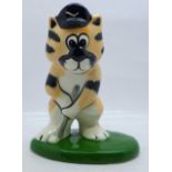 Lorna Bailey Pottery, 'Fore the Golfing Cat', signed on base, 15cm