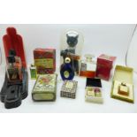 Vintage perfumes and a Bakelite stand for nail varnish and remover