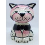 Lorna Bailey Pottery, 'Mack the Cat', signed on base, 13cm