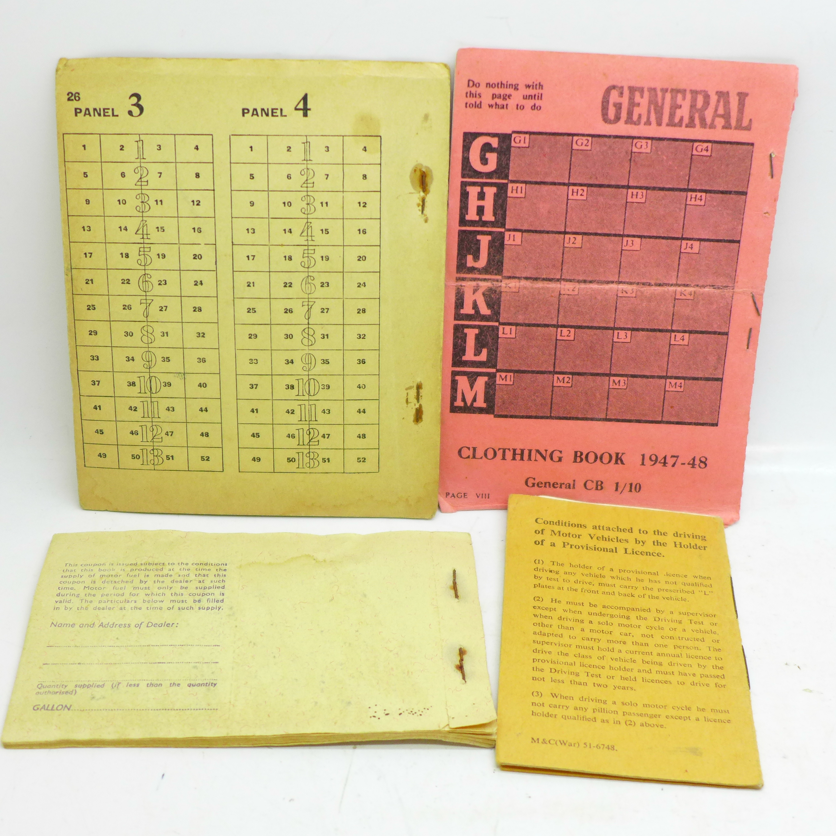 Ration books (petrol, clothes, food) and a 1955 driving license - Image 2 of 3