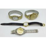 Four wristwatches including Movado and Maurice Lacroix