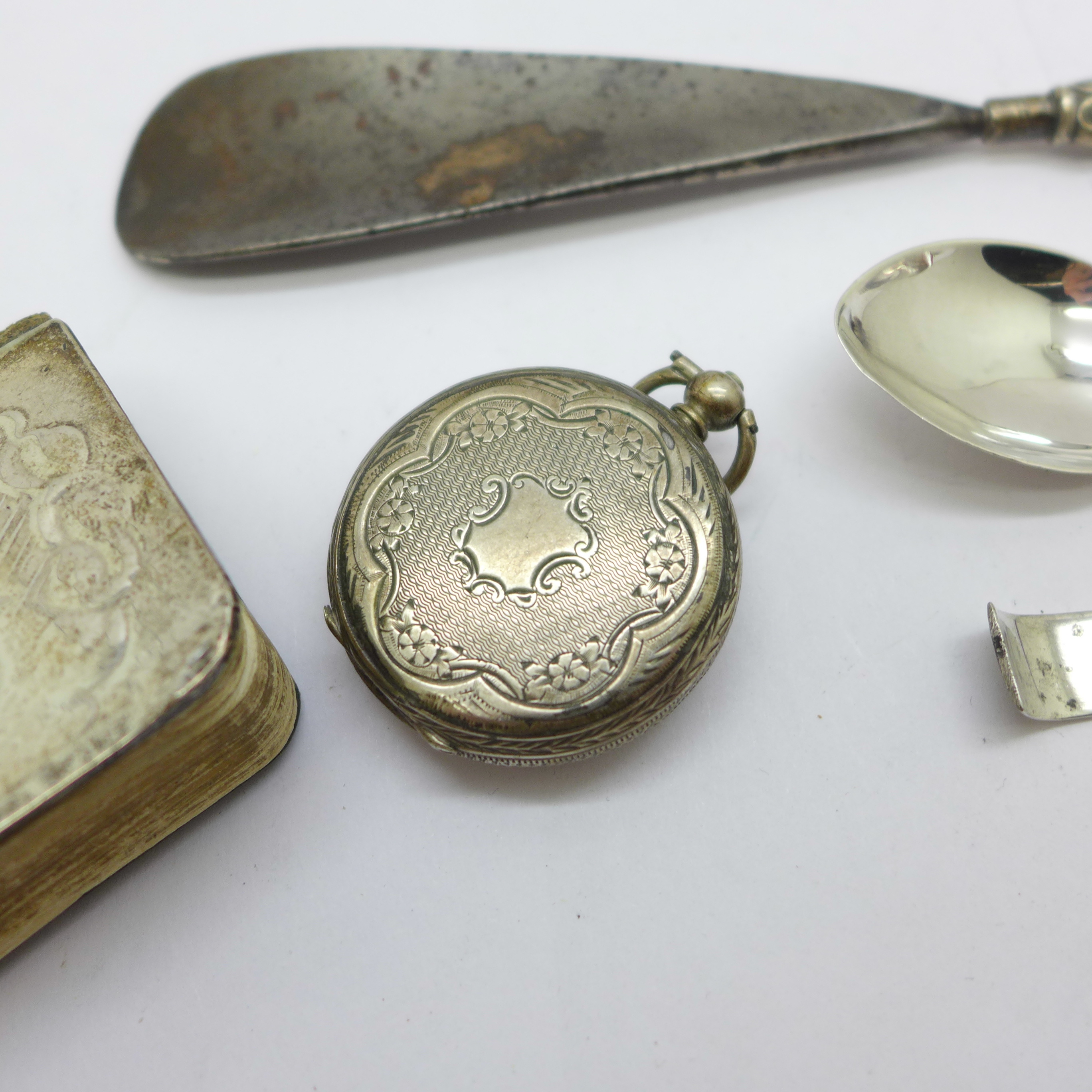 Silver items including a prayer book with Reynolds angels, a/f - Image 3 of 5