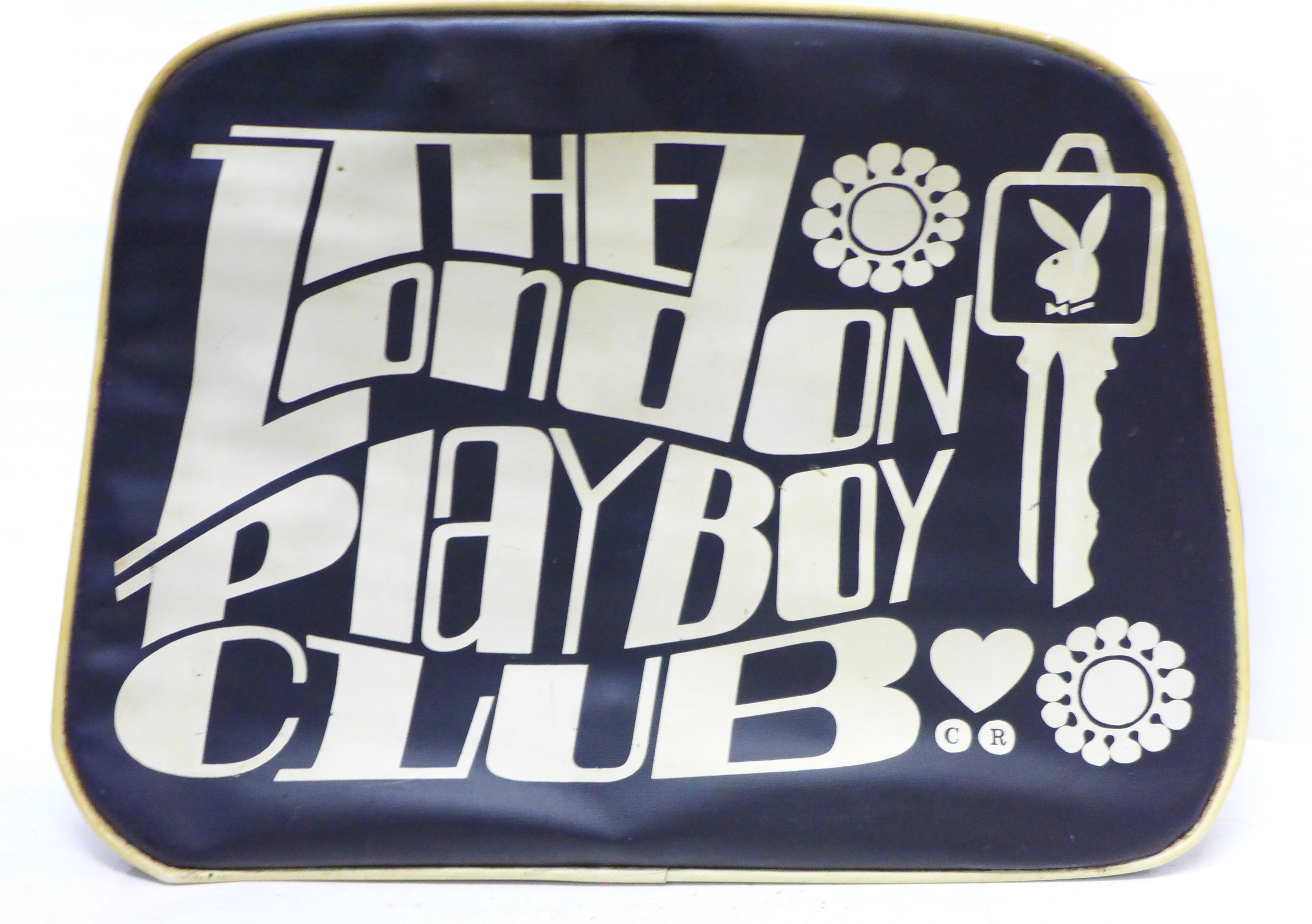 A 1960's The London Playboy Club holdall bag and a Don Juan Night Club entertainment card