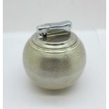 A silver Witchball table cigarette lighter by Comyns, London