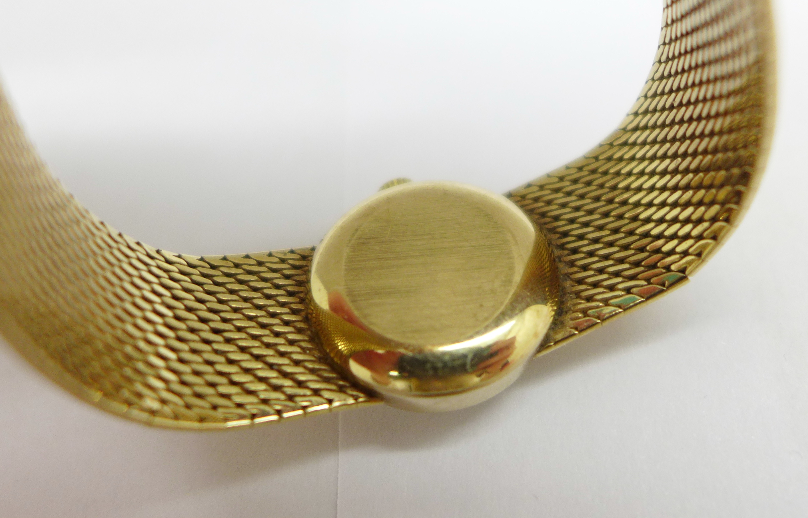 A lady's 9ct gold Omega Ladymatic wristwatch, total weight with movement 30g - Image 5 of 6