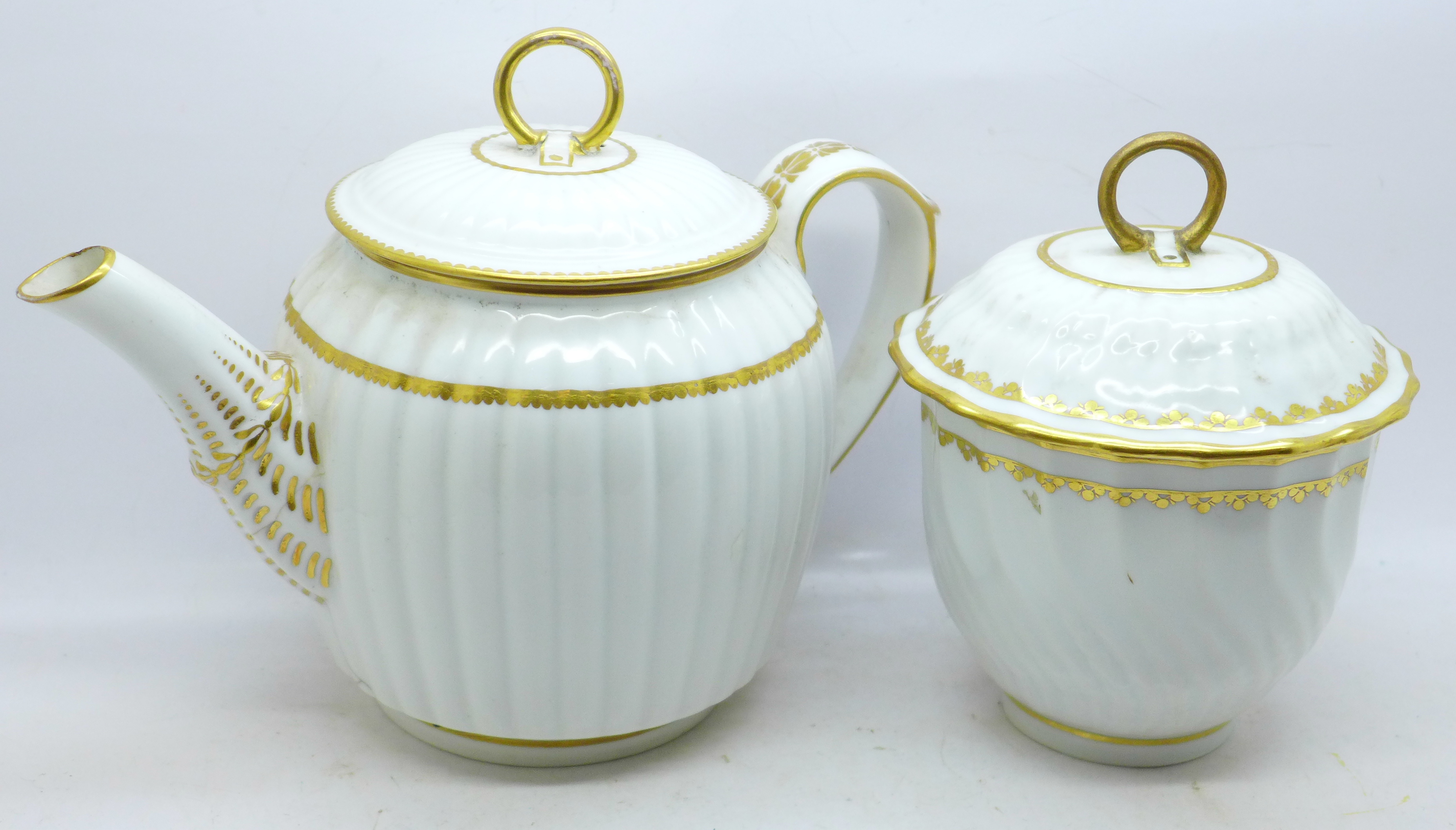 Two Royal Crown Derby, teapot and pot