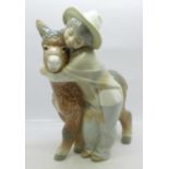 A Lladro figure, boy with donkey, 21cm