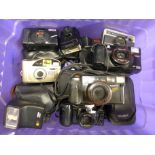 A box of cameras **PLEASE NOTE THIS LOT IS NOT ELIGIBLE FOR POSTING AND PACKING**