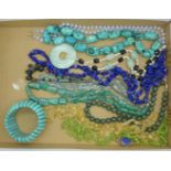 A collection of semi-precious stone jewellery