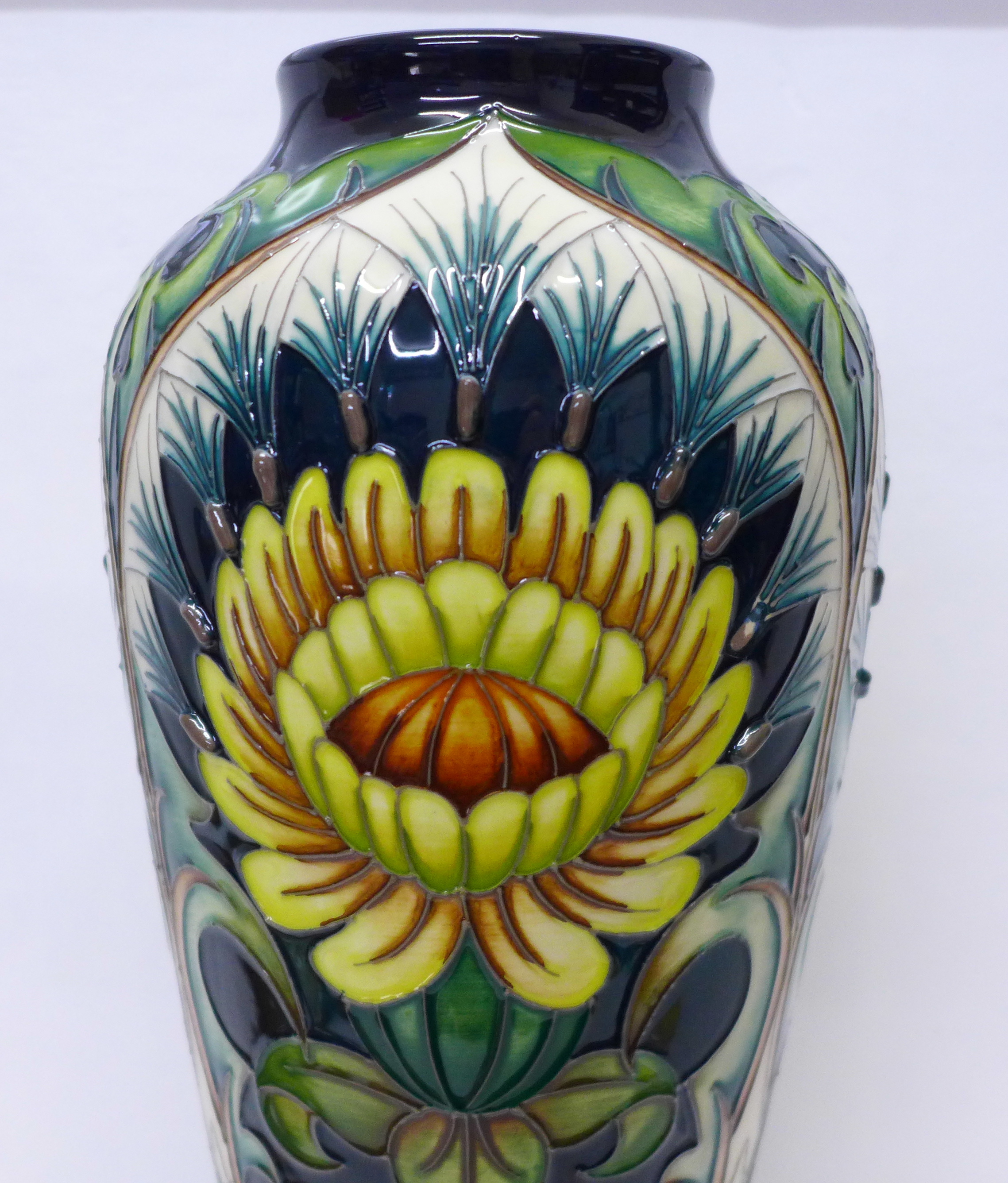 A Moorcroft Dent De Lion vase - design trial, 37cm - Image 2 of 7