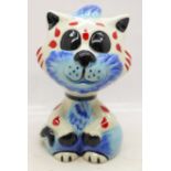 Lorna Bailey Pottery, 'Tad the Cat', signed on base, 13cm