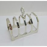 A small silver toast rack, Sheffield 1939, 52g
