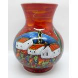 Anita Harris Art Pottery, Trojan vase in the Tuscany design, signed in gold on base, 15cm