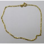 A fine 9ct gold bracelet, 1g