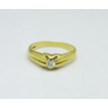An 18ct gold and diamond ring, 4.8g, V