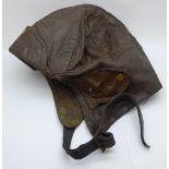 A WWI British RFC flying helmet