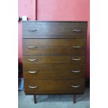 A Stag afromosia chest of drawers