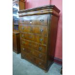 A 19th Century French mahogany semainier chest of drawers