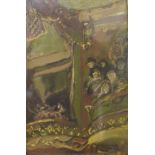 Italian School (late 19th/early 20th Century), figures at the opera, pastel, framed