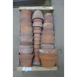 Assorted terracotta plant pots
