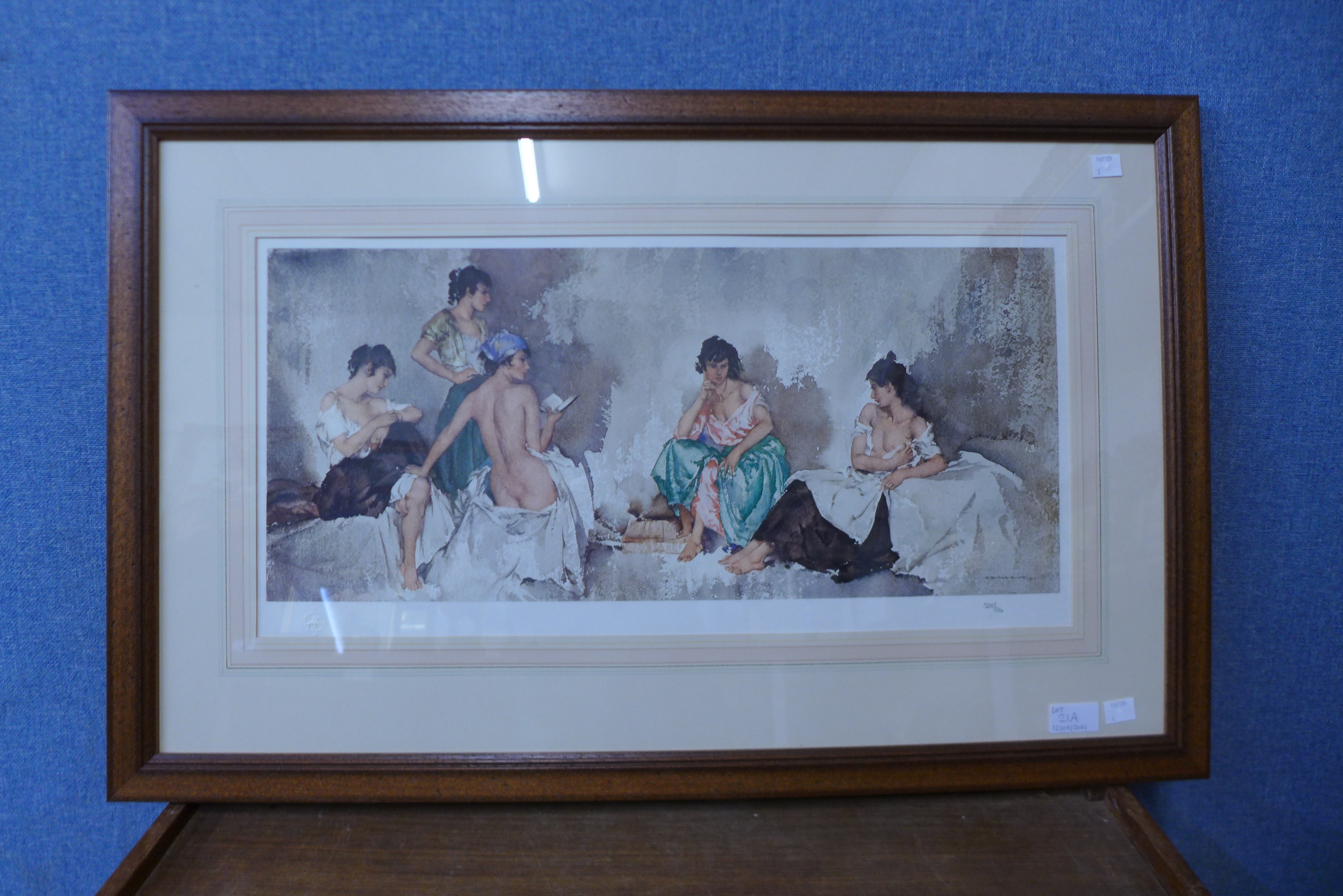 A Sir William Russell Flint limited edition print, Five (Studies of Cecilia), framed