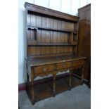 A George III style oak dresser