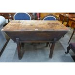 A George III elm dough bin (signs of old woodworm)