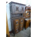 A 19th Century French elm housekeeper's cupboard