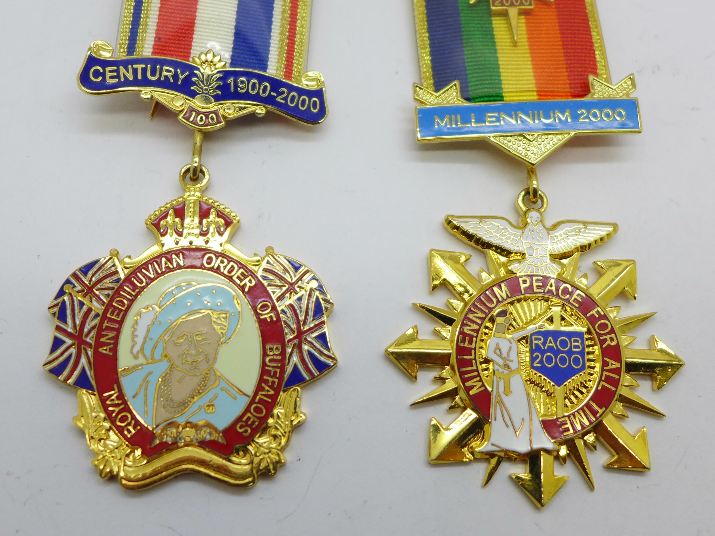 Two RAOB medals including the Queen Mother's 100th birthday commemorative medal - Image 2 of 4