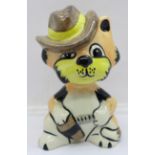 A Lorna Bailey Duke the Cat (John Wayne), signed on the base, 13cm