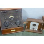 A circa 1923 Pelmerset BBC radio set and one other radio