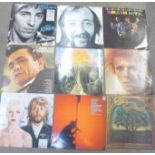 Twelve LP records including Groundhogs, Bruce Springsteen, Jimi Hendrix, David Bowie, Grateful Dead,