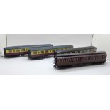 Four Hornby OO gauge carriages