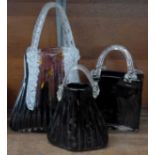 Three Murano glass handbags