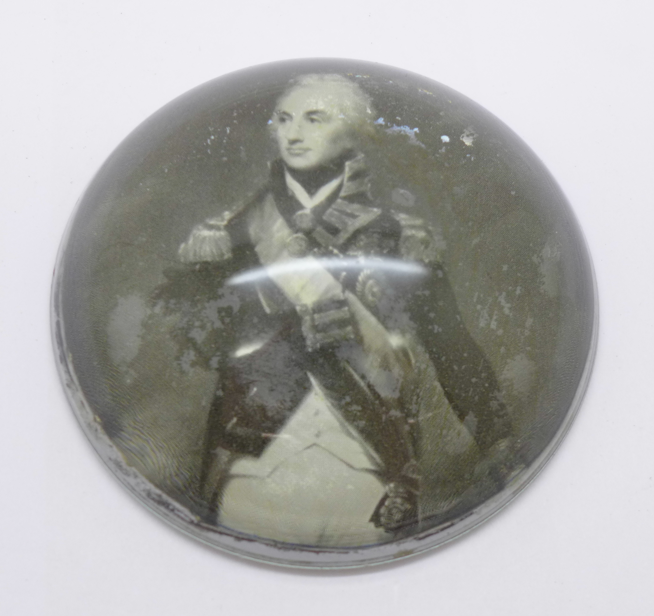 A Lord Admiral Nelson paperweight