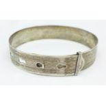 A silver Charles Horner bangle, Chester 1943, 14g