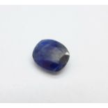 An unmounted sapphire, 4.4 carat weight