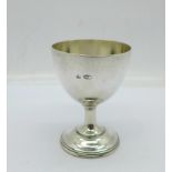 A Russian silver egg cup, 39g